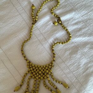 Noonday collection Yellow Paper Beaded Necklace